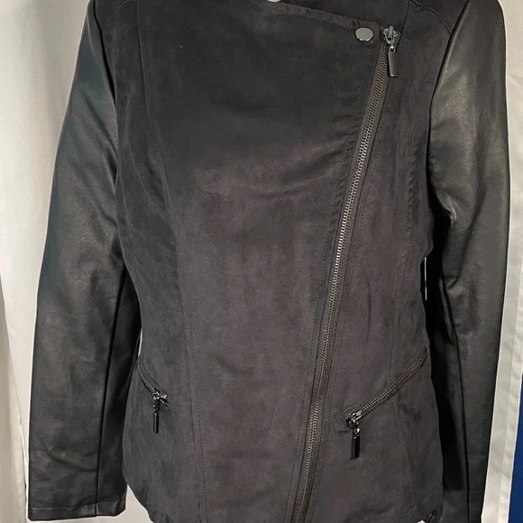 Alfani Black‎ Leather Jacket - Picture 1 of 11